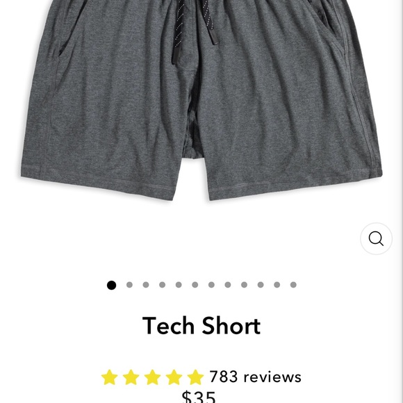 Bear Bottom Tech Short 7” inseam Charcoal Gray Large - Picture 12 of 16